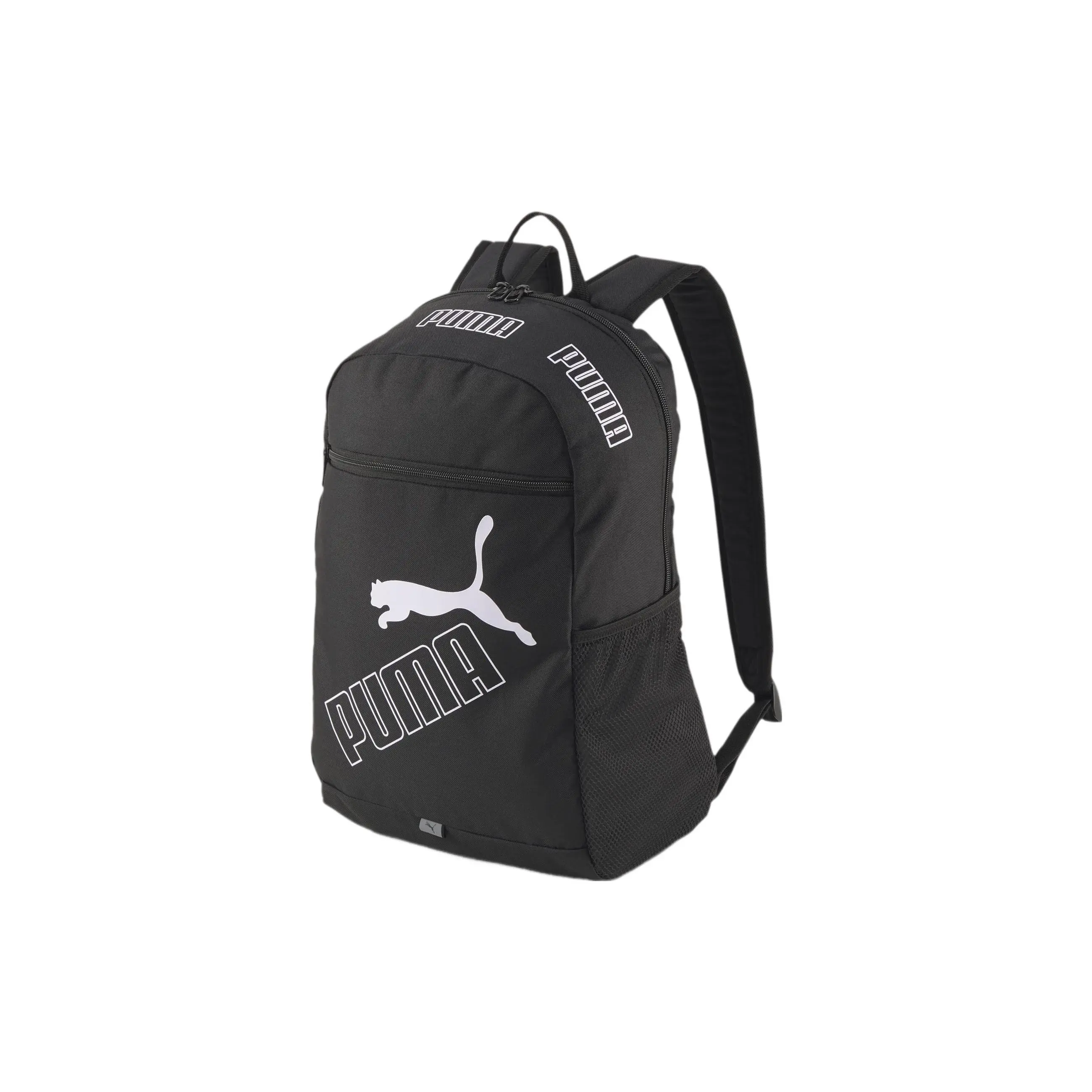 Puma Polyester Backpack with Logo Print – Unisex Casual Style in Black