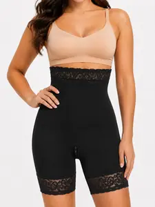 High-Waisted Shapewear Shorts, Waist Cinching Butt Lifting Seamless Underwear, Breathable Zipper Design, Ideal for Training or Sports