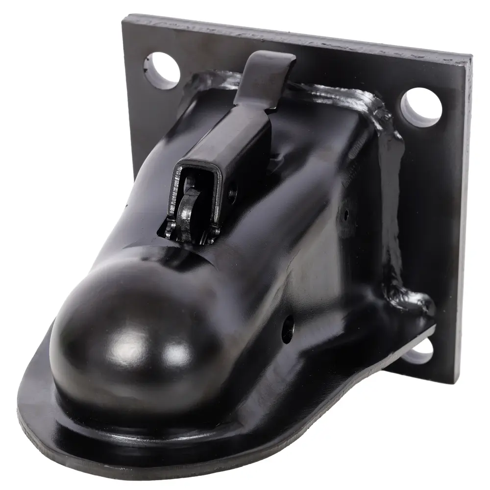 2-5/16 Inch Flat Mount Trailer Coupler, 14000 LBS with Grade 8 Hardware Kit, 4-1/2" Hole Spacing, Black E-Coat Finish for Equipment and Utility Trailers