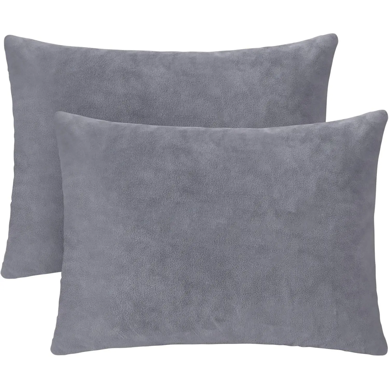 2 Pack Small Pillow, 16 x 12 Inches, Memory Foam Mini Pillow for Travel, Camping, Sleeping, Nap, Neck, Knee, Lumbar Support, Tiny Cushion for Pet, Dogs (Grey)