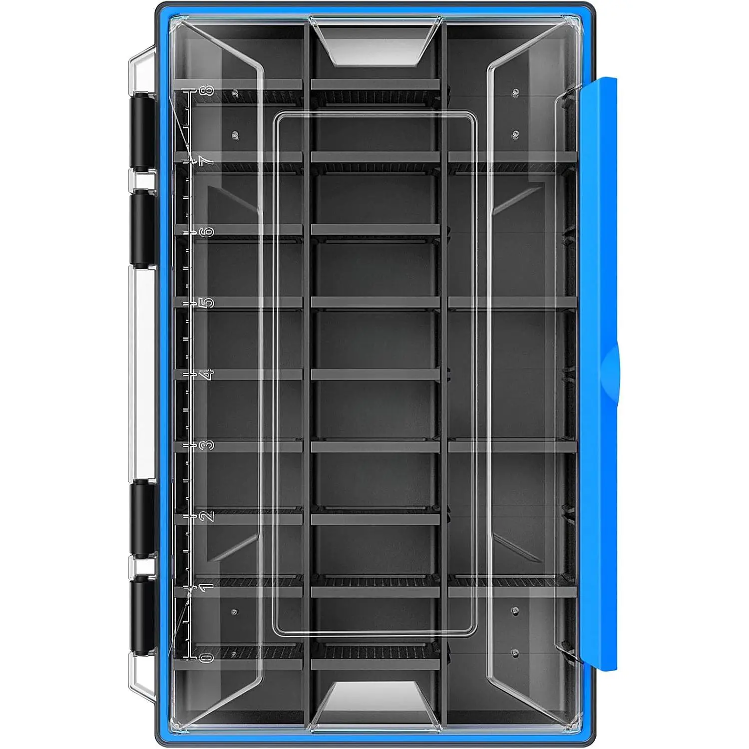 PLUSINNO Tackle Box Organizer, 1/2 Packs Waterproof Tackle Trays, Fishing Tackle Box with Removable Dividers, Fishing Box Tackle Trays and Terminal Tackle Storage