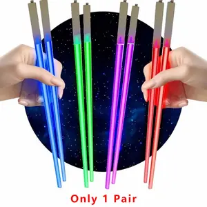 Fluorescent LED Chopsticks Set, LED Illumination, Food Grade Material, Perfect for Concerts Parties Birthdays Festivals Night Markets, Atmosphere Photo Props