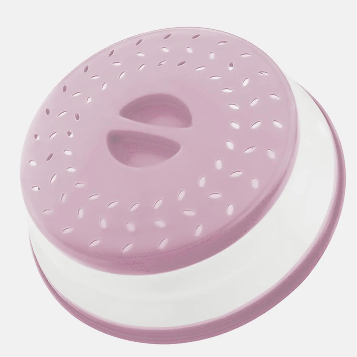 10.5 Inch Collapsible Microwave Splatter Cover, Dishwasher-safe, Microwave Plate Cover With Steam Vent,  & Plastic (Light )