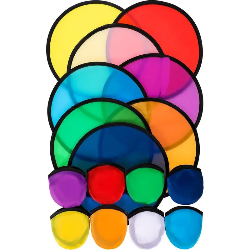 Outdoor activitiesGejoy Foldable Flying Disc Fans Bulk with Bags 9.8 Inch DIY Sublimation Handheld Cooling Fan Beach Flying Disc for Summer Outdoor Games Activities Birthday Wedding Party Favors