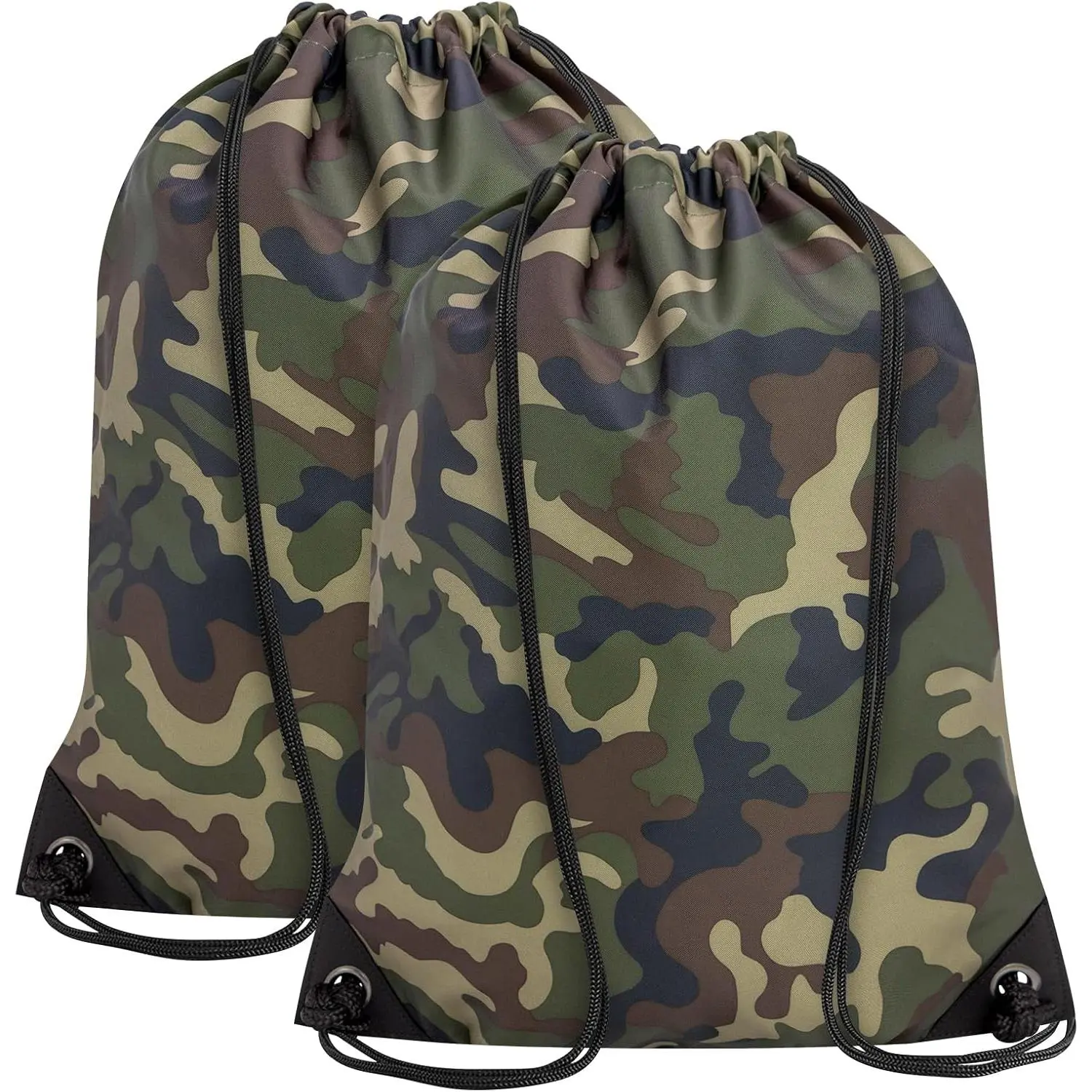 2 count Drawstring Bags Bulk, String Backpack for Men Women, Cinch Bag Draw String  Bag for Gym, , Travel, Swimming, Beach, Black