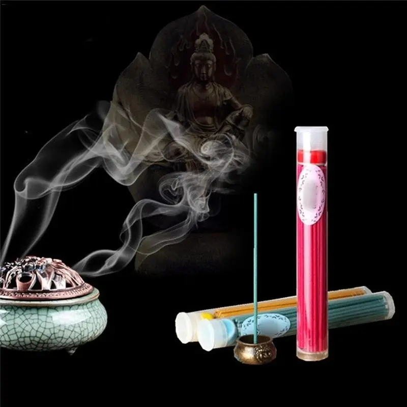 50-Pack Colorful Incense Sticks, Lavender Rose Jasmine Cologne Tea Ocean Vanilla Scent, Bathroom Deodorizer, Fresh Air Bamboo Stick, Home Fragrance Products