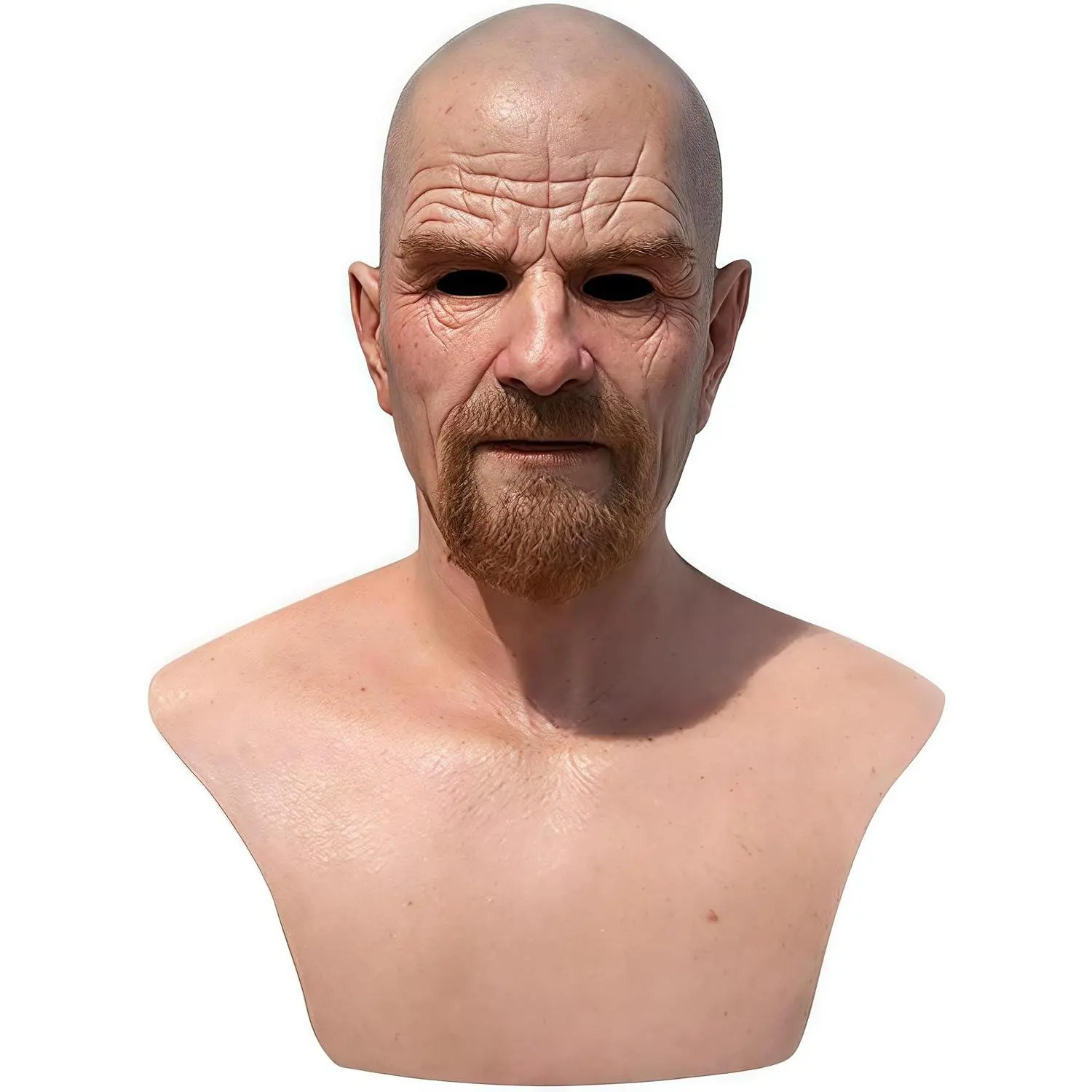 Realistic Wrinkled Latex Elderly Men's Full Head Mask - Festive Party Accessory for Halloween, Costume Party (G)