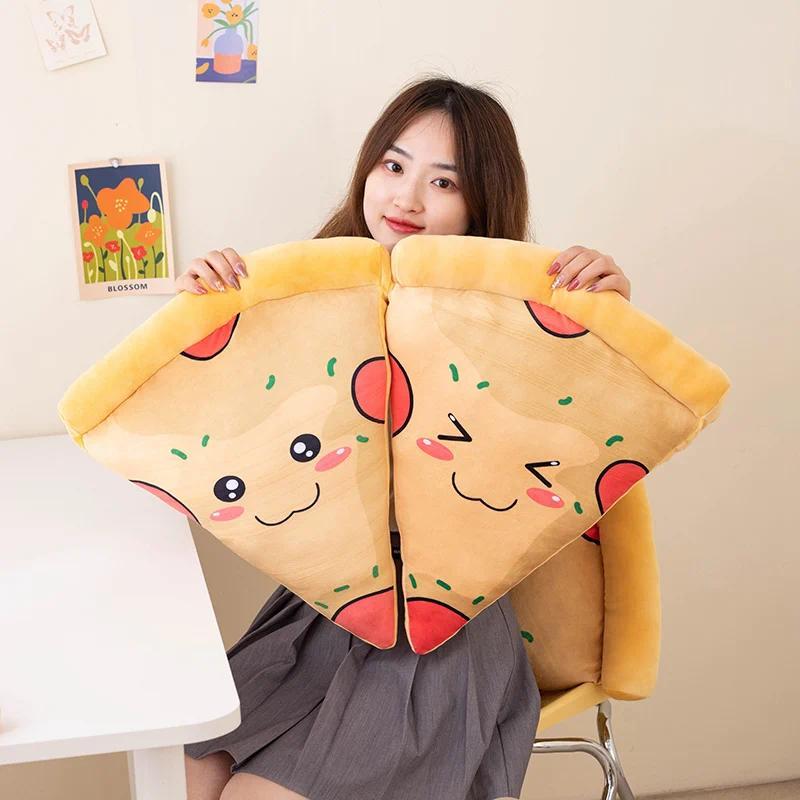45/55/65cm Pizza Food Plush Pillow Stuffed Like Real Cushion Union  Decor Creative Sofa Chair Decor Birthday Gift