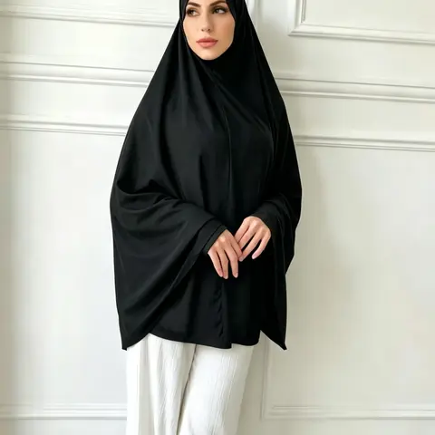 Women's Muslim Hijab Headscarf, Plain Color Wrap Scarf, Casual Evening Wear, Sun Protection, Windproof, Daily Use, 1/2pc Set