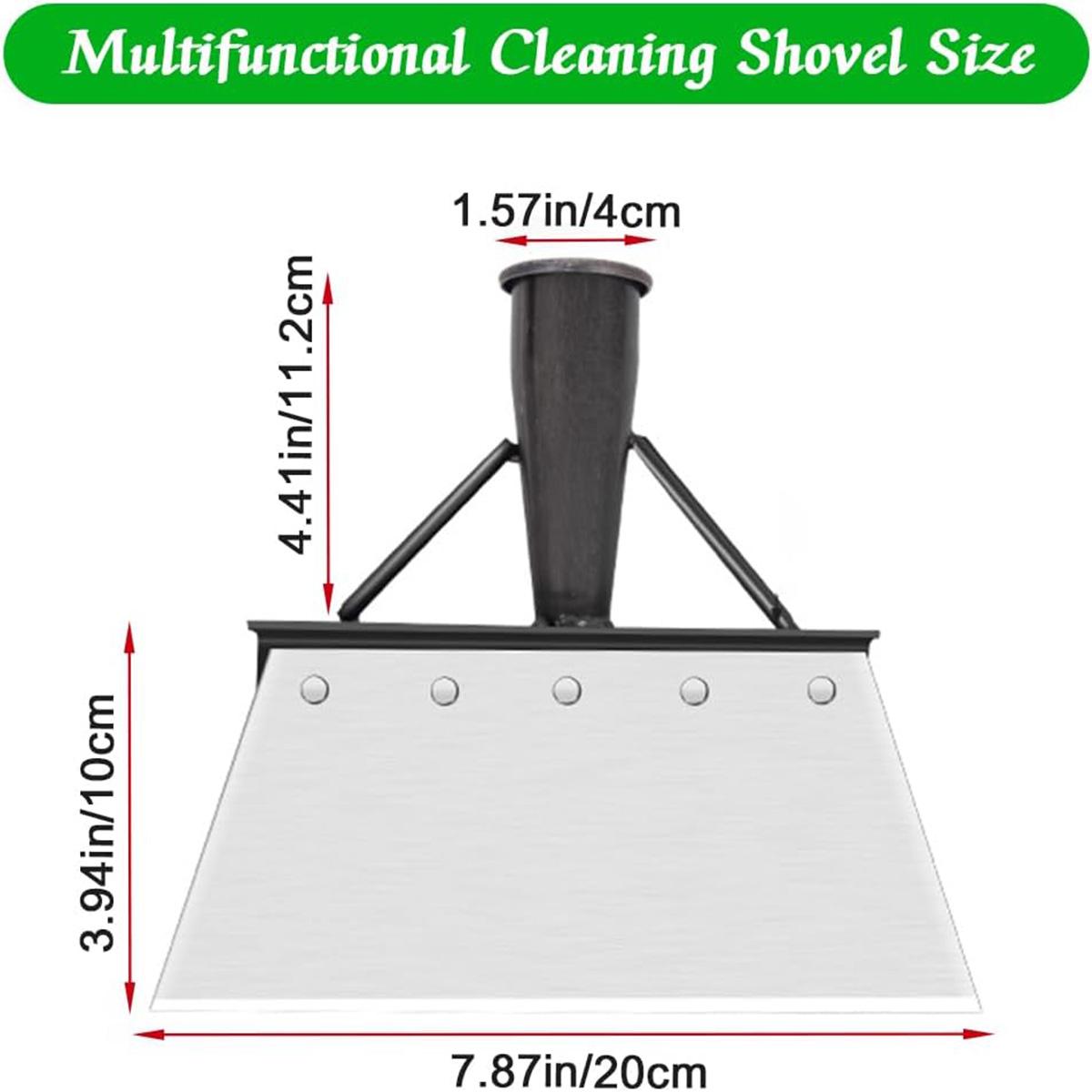 Multifunctional Universal Garden Cleaning Shovel - Heavy Duty Stainless Steel Flat Head | Ideal for Outdoor Weeding, Planting & Landscaping, Handle Not Included