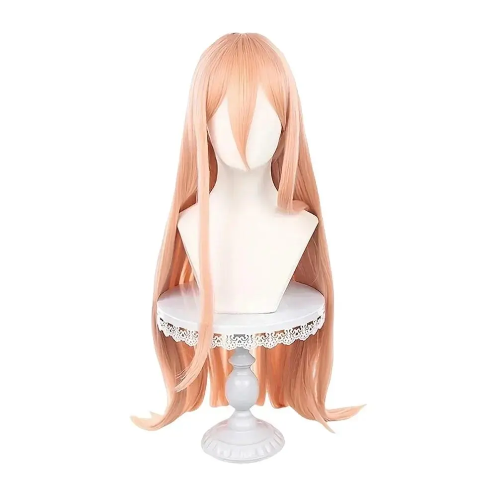 Chainsaw Man Power Cosplay Wig Long Orange Heat Resistant Synthetic Hair Party Role Play Wigs Anime