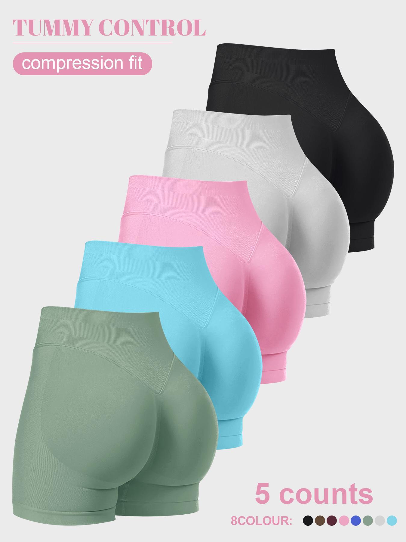 Women's Solid Color High Waist Shapewear Shorts, Tummy Control Butt Lifting Seamless Shaper, High Waisted Shapers, Ladies Shapewear Bottoms for All Seasons