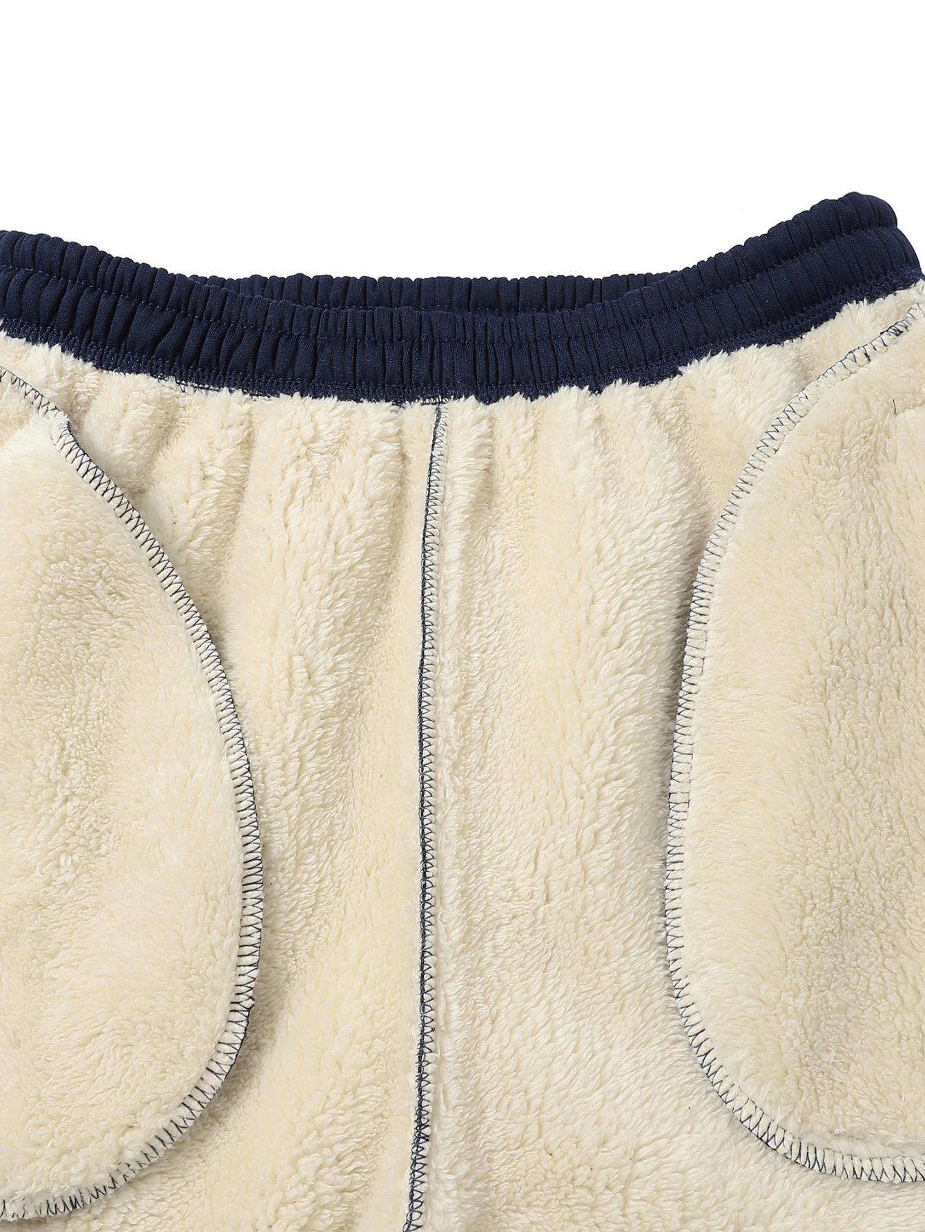 Two Jogger Pants with Elastic Waistband and Drawstring, Side Zipper, Fleece Lining, Urban Commuter Office Worker Outfit, Flowy Relaxed Fit with Ankle Cuffs, Fleece Lined Training Gymwear