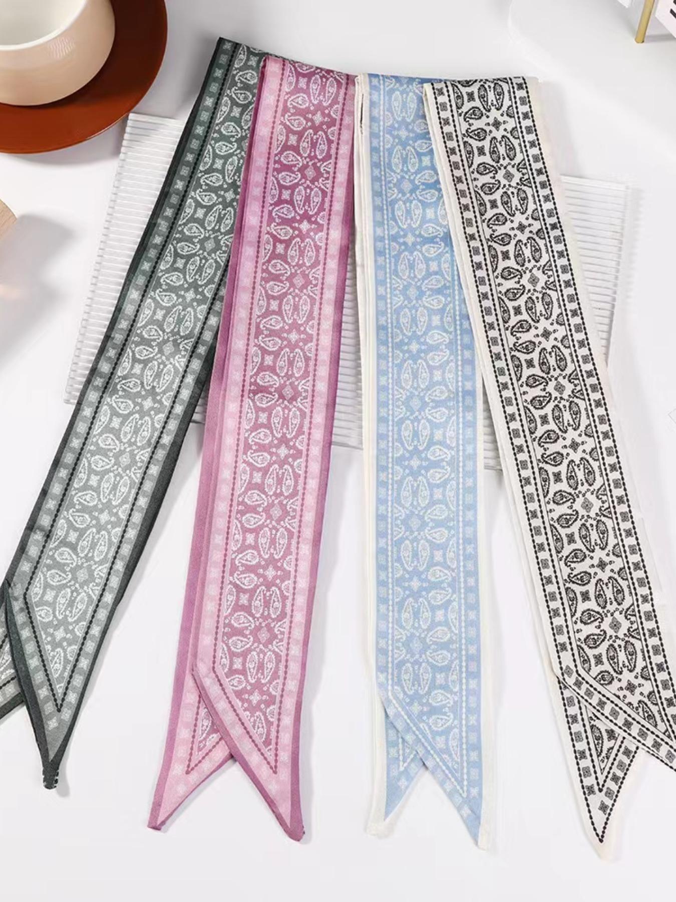 Women's Boho Style All Over Printed Long Scarf (4counts), Vintage Trendy Soft Comfortable Shawl Wrap, Fashionable Scarf for All Season
