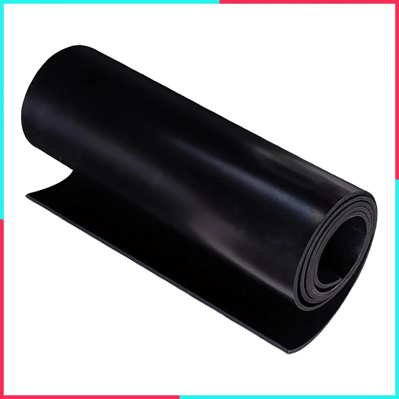 Black Neoprene Rubber Sheet 1/8" Thick x 16" Wide x 30" Long - Solid Rubber Sheet for Gaskets, Pads, Crafts, Weather Stripping, Flooring