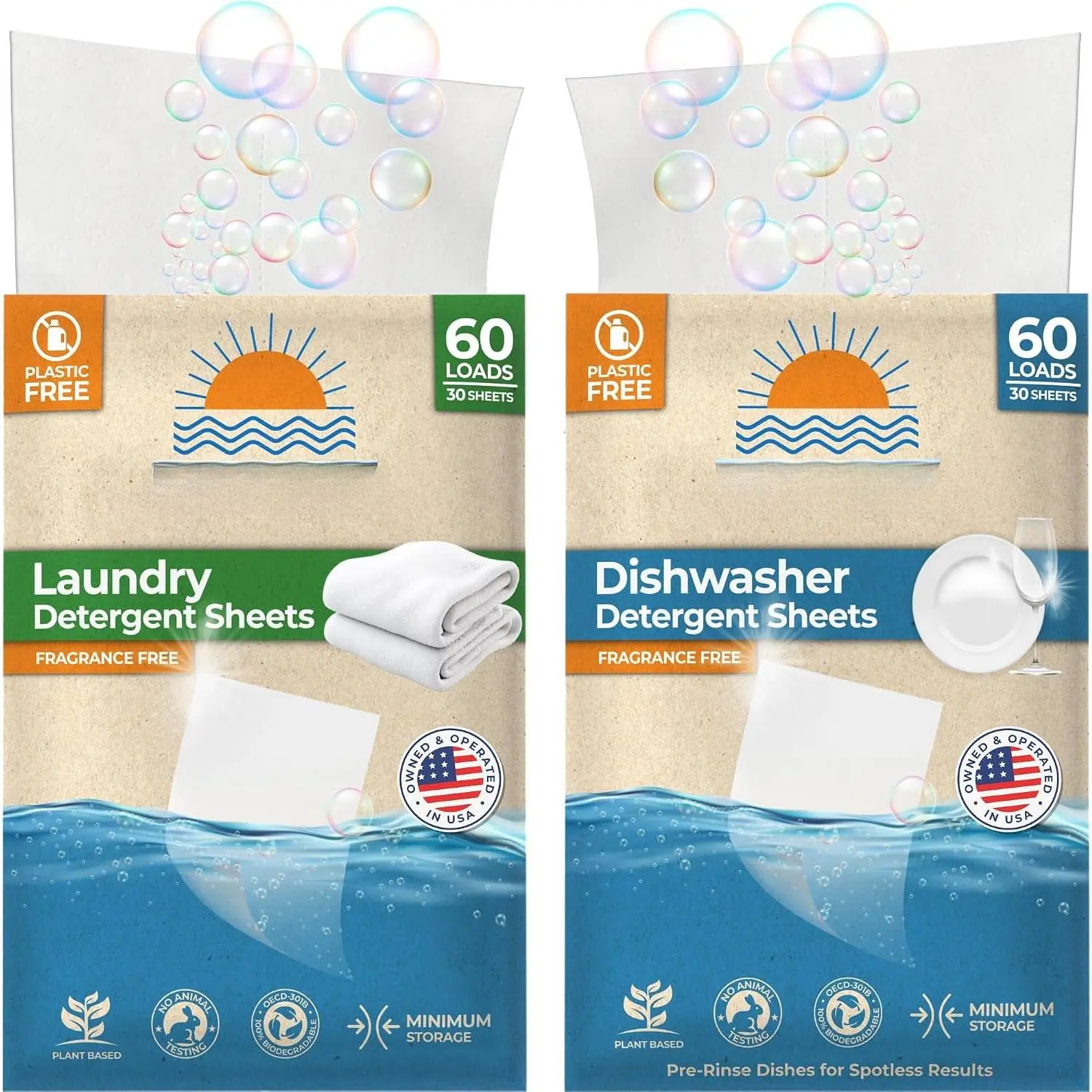 Detergent Bundle Pack Laundry Detergent Sheets + Dishwasher Detergent Sheets