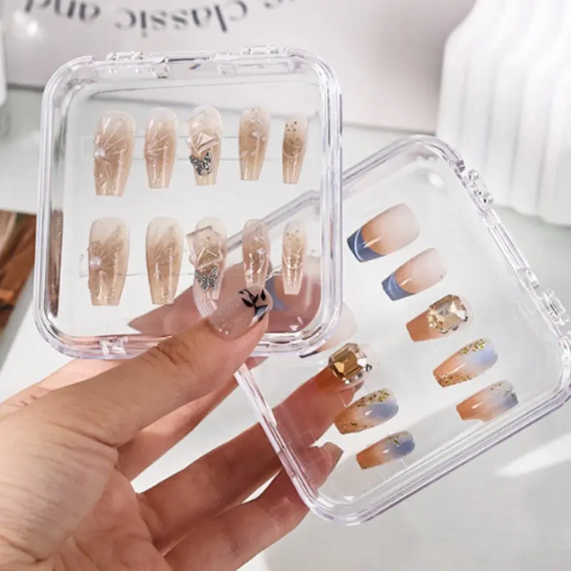 Acrylic Nail Storage Box, Jewelry Organizer, Desktop Organizer, Nail Display Case, Plastic Storage Container, Essential Home Accessory