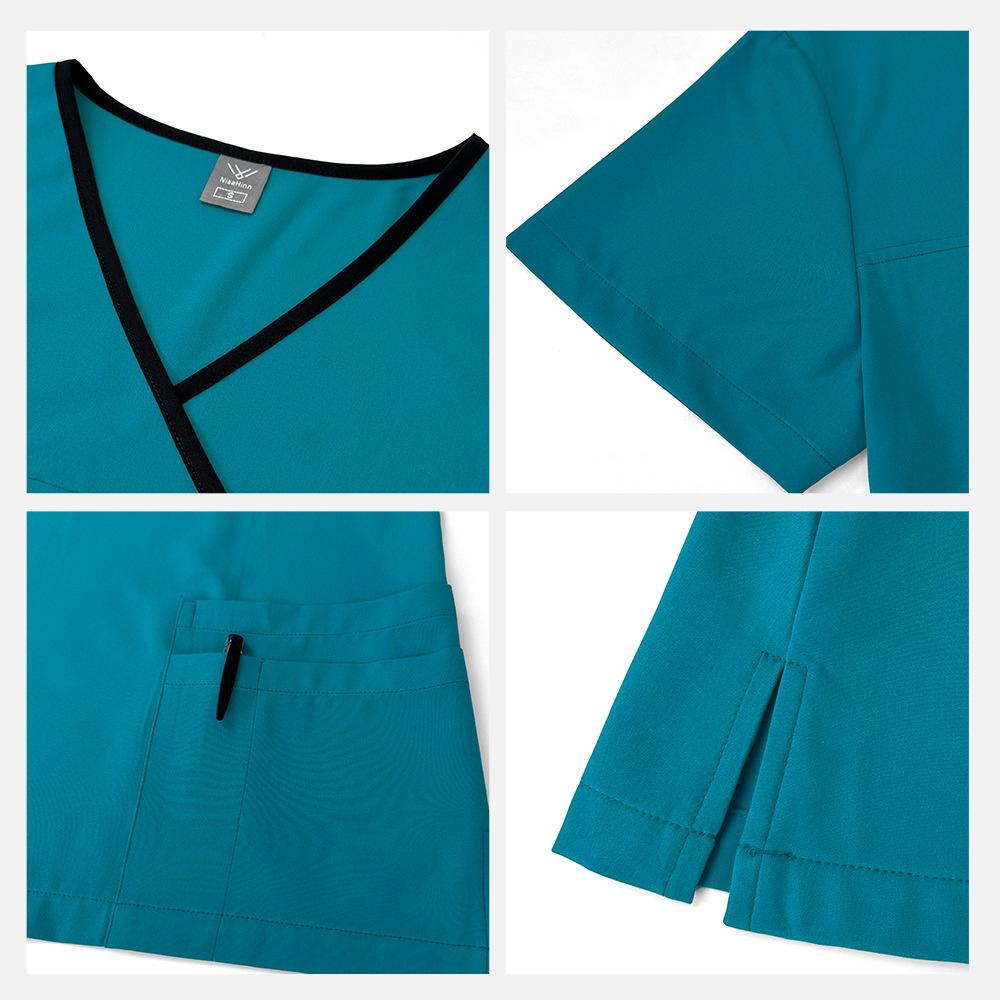 Women's Two-Piece Anesthesia Scrub Set High-Stretch Comfortable Uniform for Technicians & Nursing Staff