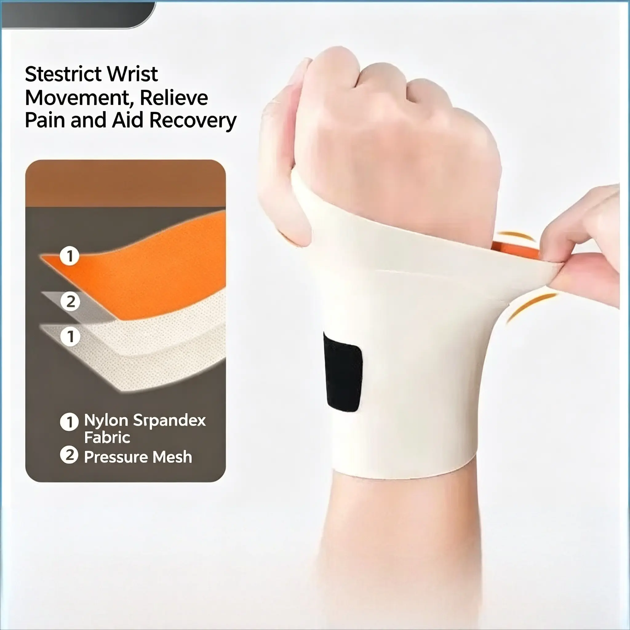 Daily Wear Wrist Support Sleeve | Thin Flexible & Breathable | Fit for Badminton Tennis & Office Work | Unisex Thin Wrist Support