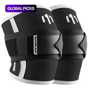 Manueklear Adjustable Compression Elbow Wraps for Weightlifting, 5mm Neoprene Elbow Straps, Men's Elbow Sleeves for Bench Press, Premium Elbow Wraps, Workout Accessories, Gym Accessories, Fitness Accessory