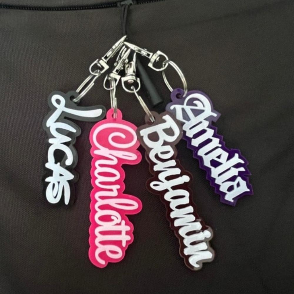 Custom Acrylic Name Keychain • Personalized Letter Jewelry • Perfect for Bags, Suitcases, Etc.• Ideal Gift for Friends, Family, Birthdays, Thanksgiving, Mid-Autumn Festival, Graduation, Etc