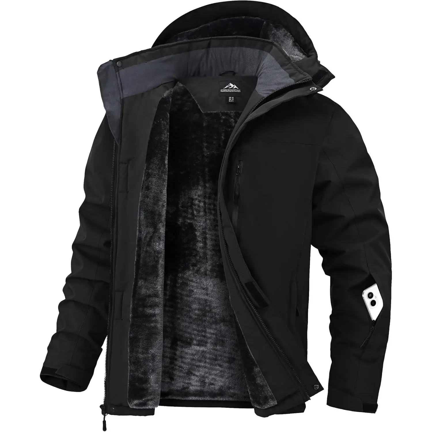 Winter Jackets for Men Warm Fleece Ski Jacket Men with Hoode Snowboarding Coats Waterproof