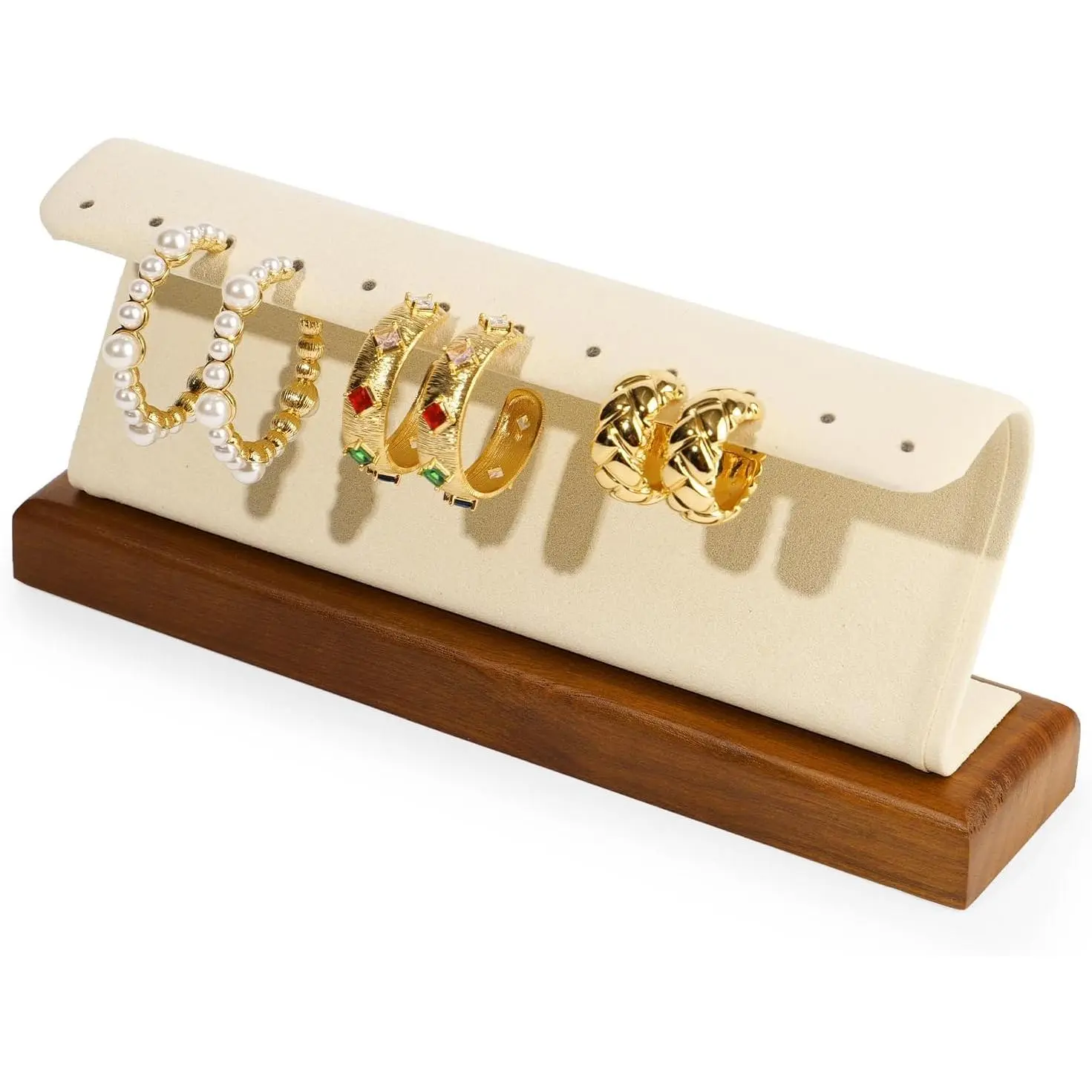 Solid  Long Earring Display Stand Earring Organizer Holder | Spacious  space for long drop & stud earrings, sturdy frame, ideal for  storage, retail display and holiday gifts
