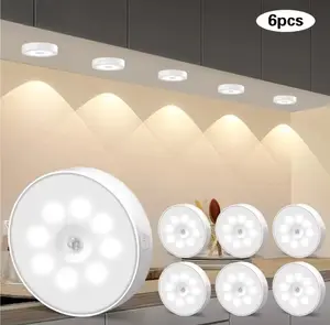 Smart LED Night Light with Motion Sensor Wall Lamp, USB Rechargeable Indoor Ambient Lighting, Magnetic Step Lamp for Entryway,Wall Light for Bedroom Living Room Hallway Wireless