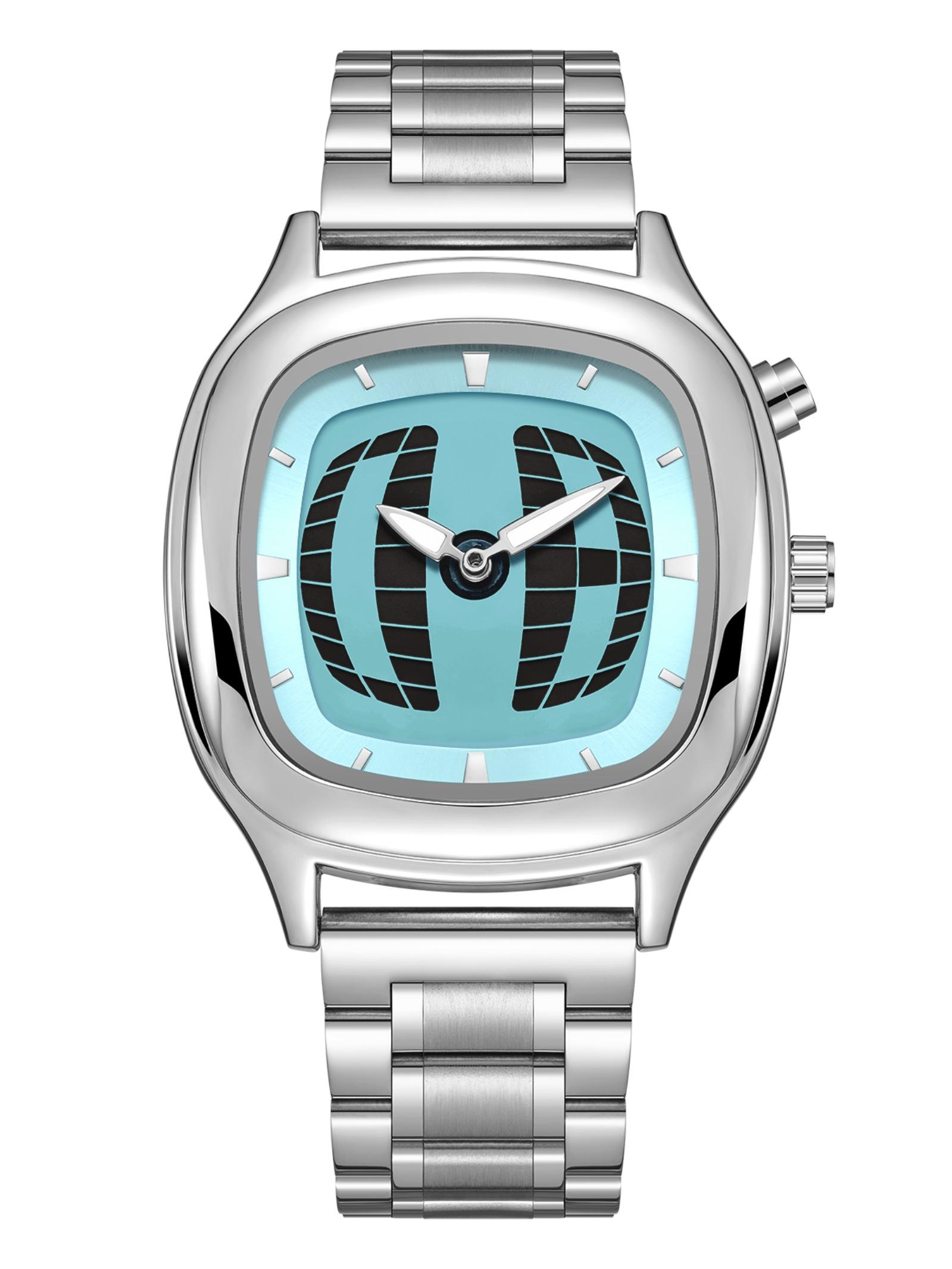 Men's Quartz Watch, Dual Battery Dual Movement Electronic Screen, Waterproof Luminous Fashion Business Stainless Steel Wristwatch Business Fashion Watches