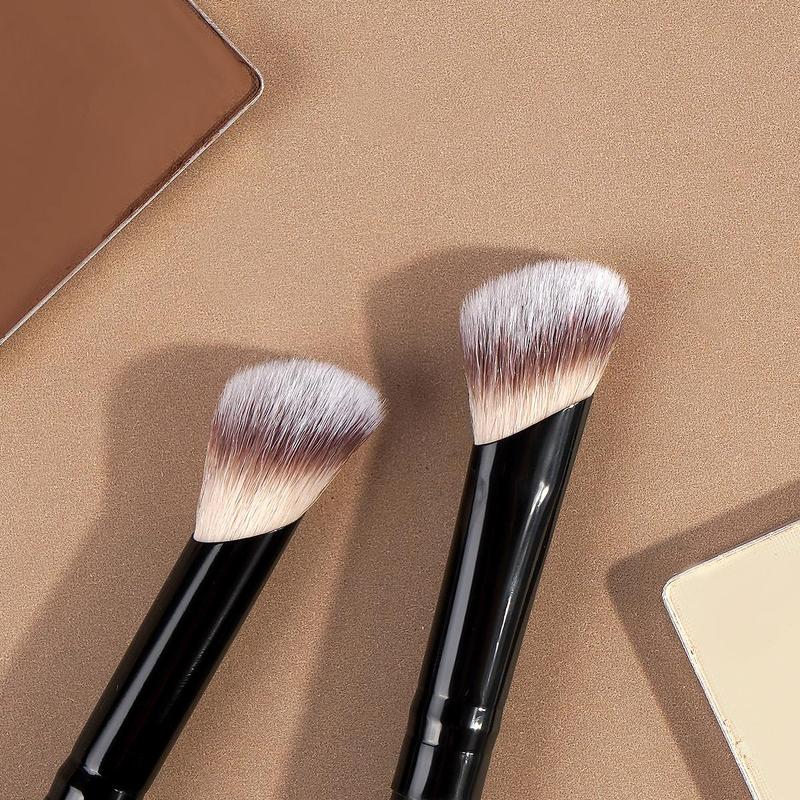 MAANGE 7pcs Makeup Brush Set, Face Makeup Brushes, Flat Foundation Brush, Loose Powder Brush, Blush Brush, Concealer Brush, Contour Brush, Eyeshadow, Detail Brush, Makeup Brushes for Application, Professionals and Beginners
