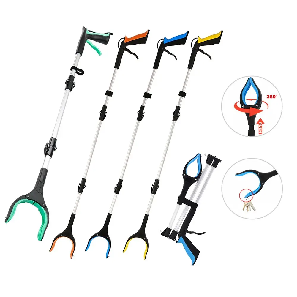 43 Inch Extra Long Foldable Grabber, Suitable for Seniors, Trash Picker, Post-Surgery Recovery Aid, Long Arm Extension Tool
