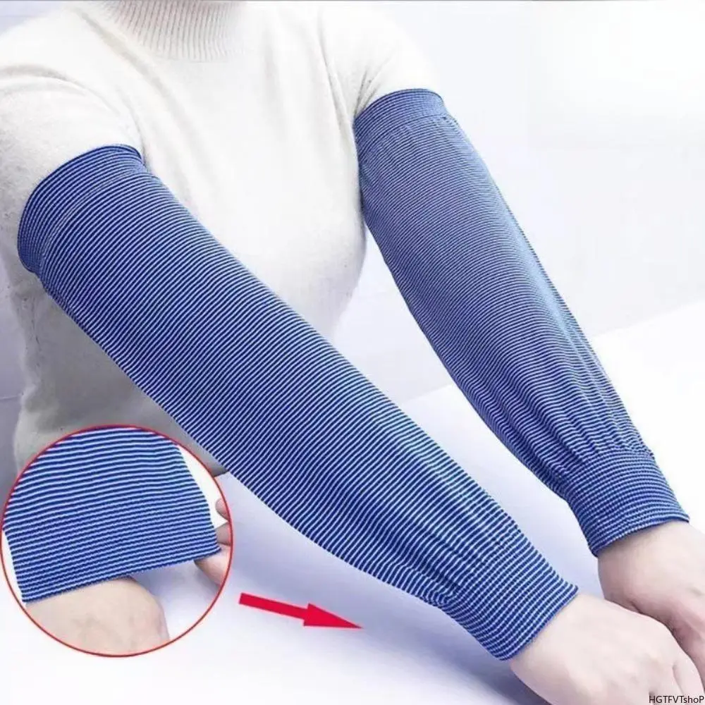 Stretchy Knit Arm Sleeves - 6 Pairs, Unisex Breathable Work Accessories for Sun Protection, Gardening & Outdoor Chores