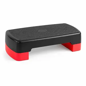 Height Adjustable Fitness Pedal - Compact PP+ABS Home Aerobics Equipment with Anti-Slip Diamond-Shaped Texture for Cardio Training, Body Sculpting