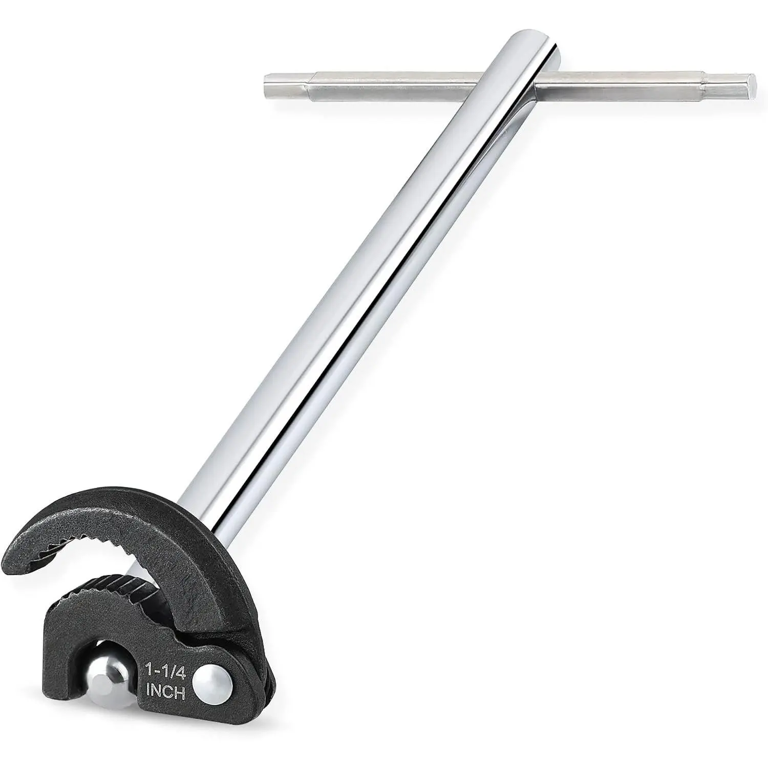 11" Basin Wrench, Sink Wrench, Adjustable Tap Nut Spanner Basin Spanner, Capacity of 3/8" to 1-1/4" for Fixing  and Union Nuts Under Sink