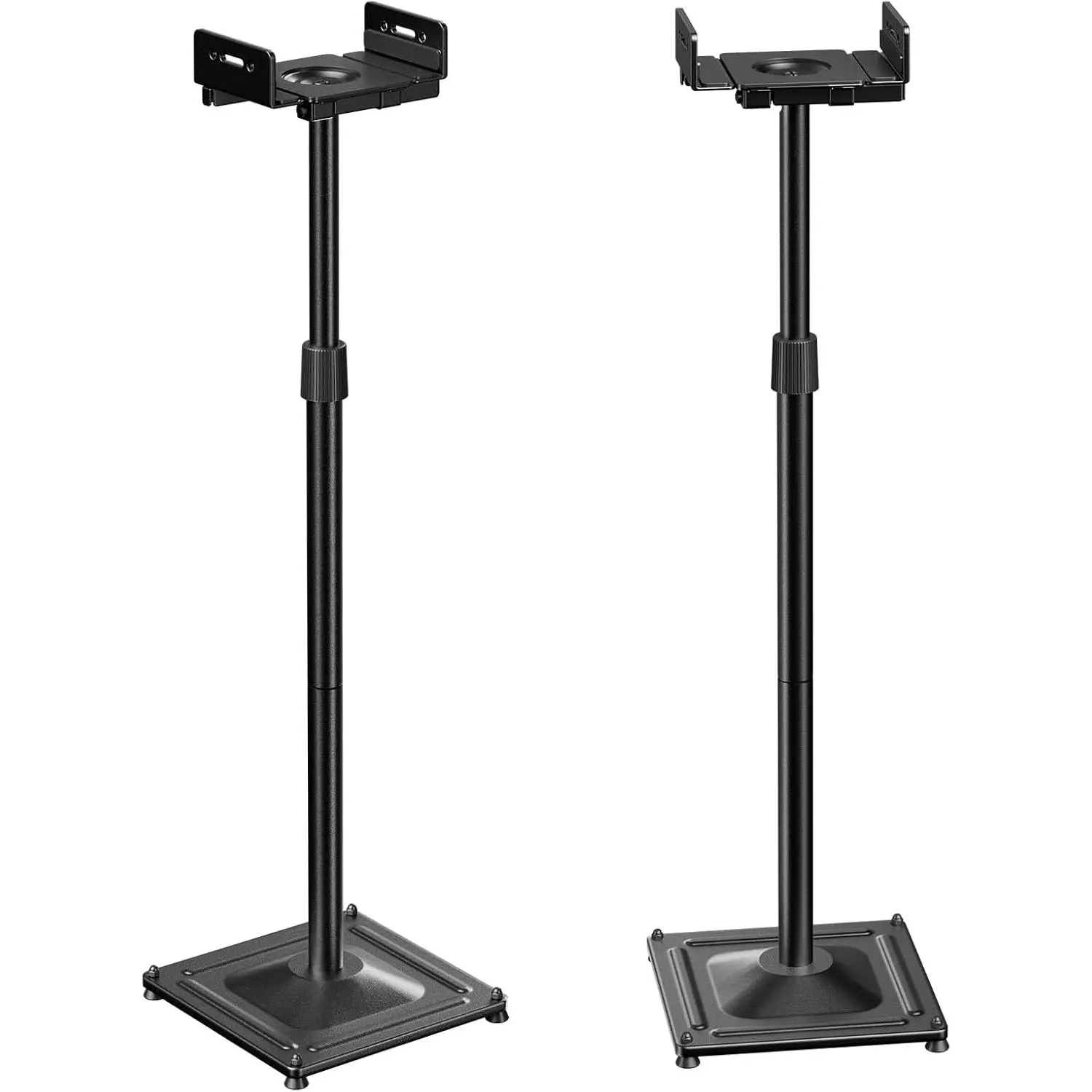 Speaker Stands for Surround Sound -Height Adjustable Extend 33.3”to 45.1”, Floor Speaker Stand for  & Studio & Bookshelf Speakers up to 11LBS,1 Pair Black, PSSS2