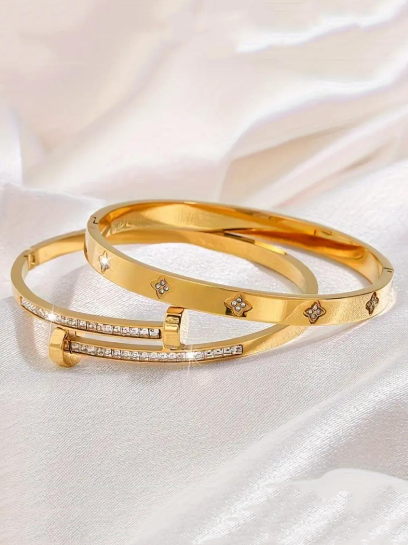 Fashionable Stainless Steel Bangle for Women & Men, Elegant Versatile Jewelry as a Gift, Classic Accessories for Daily Wear, Elegant Minimalist Bangle