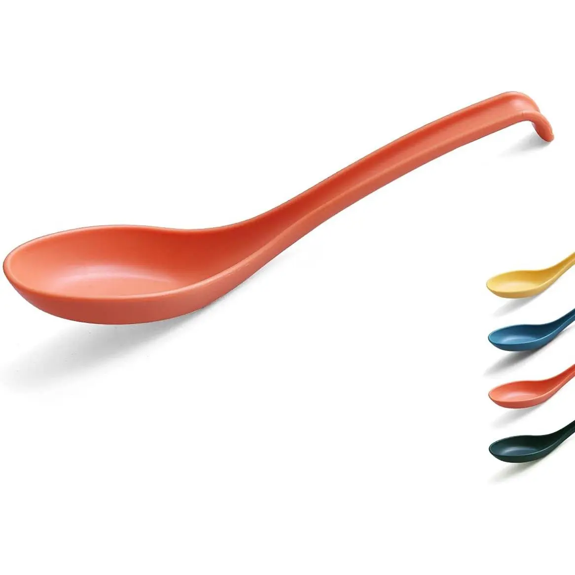 Soup Spoon, Made of  Grade PP, , Dinner Spoon,Easy Clean,Dishwasher Safe Set of 12(Orange)