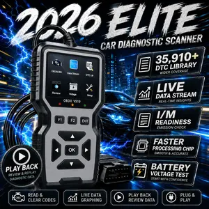 V519 Automotive Diagnostic Scanner, Obd2 Code Reader, Check Engine Light Reset, Battery Voltage Test, I/m Readiness Check for Cars and Suvs