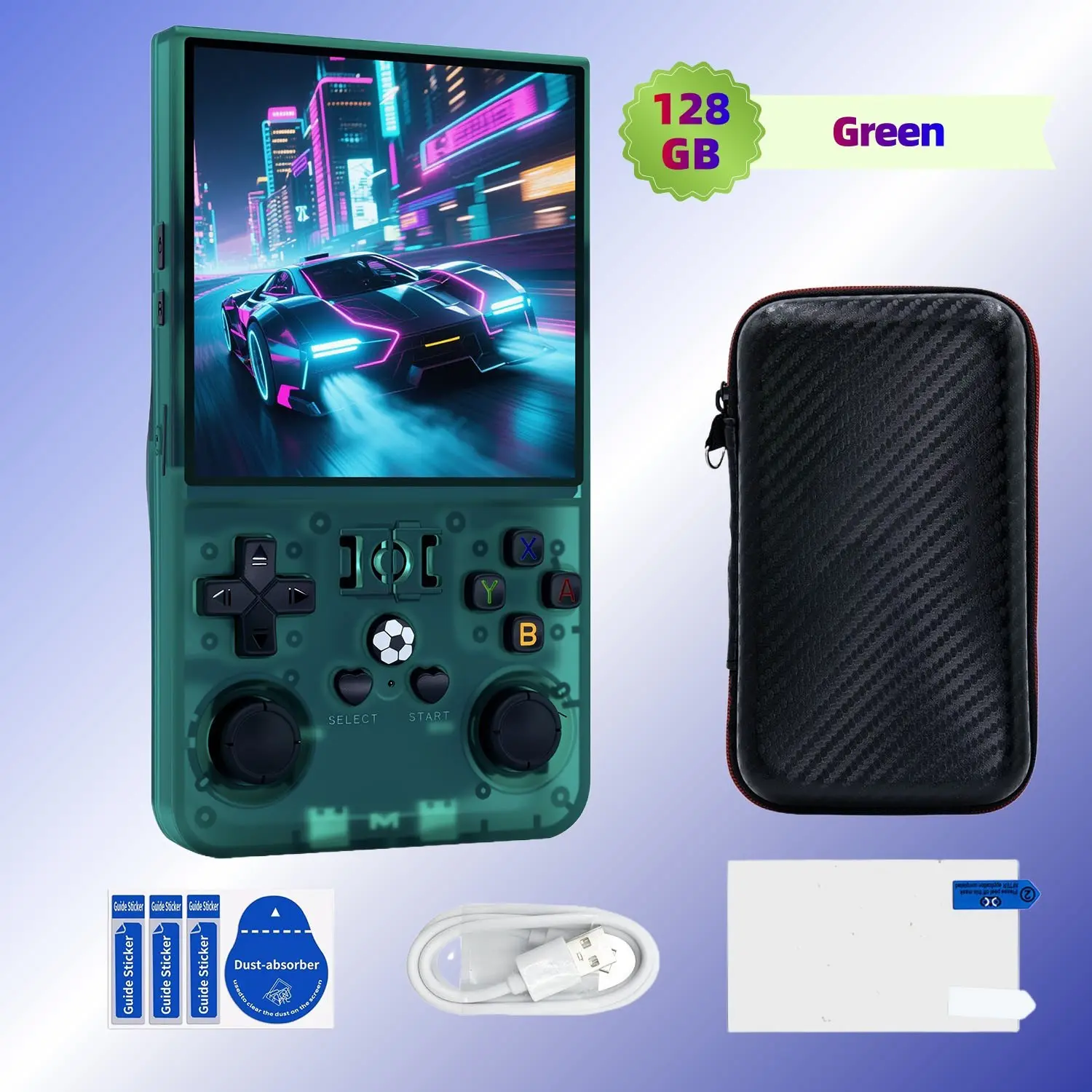 128g Open Source R36max Retro Handheld Game Console, Rk3326 Chip, Portable Pocket Game Machine, 4 Inch HD Screen, R36 Pro R36s