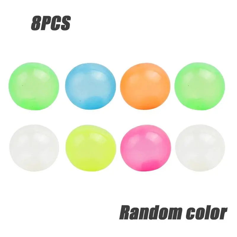 Luminous Wall Target Ball Sucker Sticky Decompression Toy Squeeze Ball Colorful TPR Stress Relief Balls Random Color anxiety fidgets