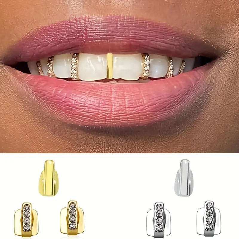 HIPHOP Teeth Grill Set: 5pcs DIY Hip-Hop Teeth Grills