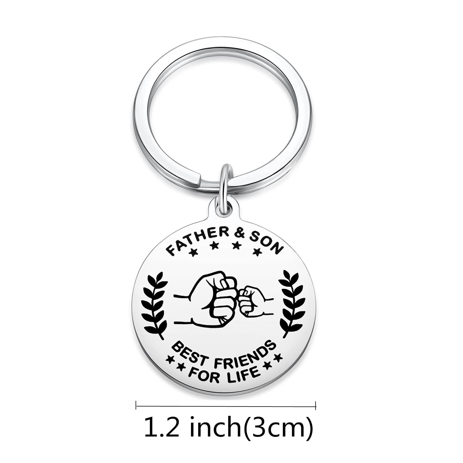 Dad Keychain from Son Funny Papa Key Chains Gifts for Daddy Unique Fathers Day Birthday Christmas Presents