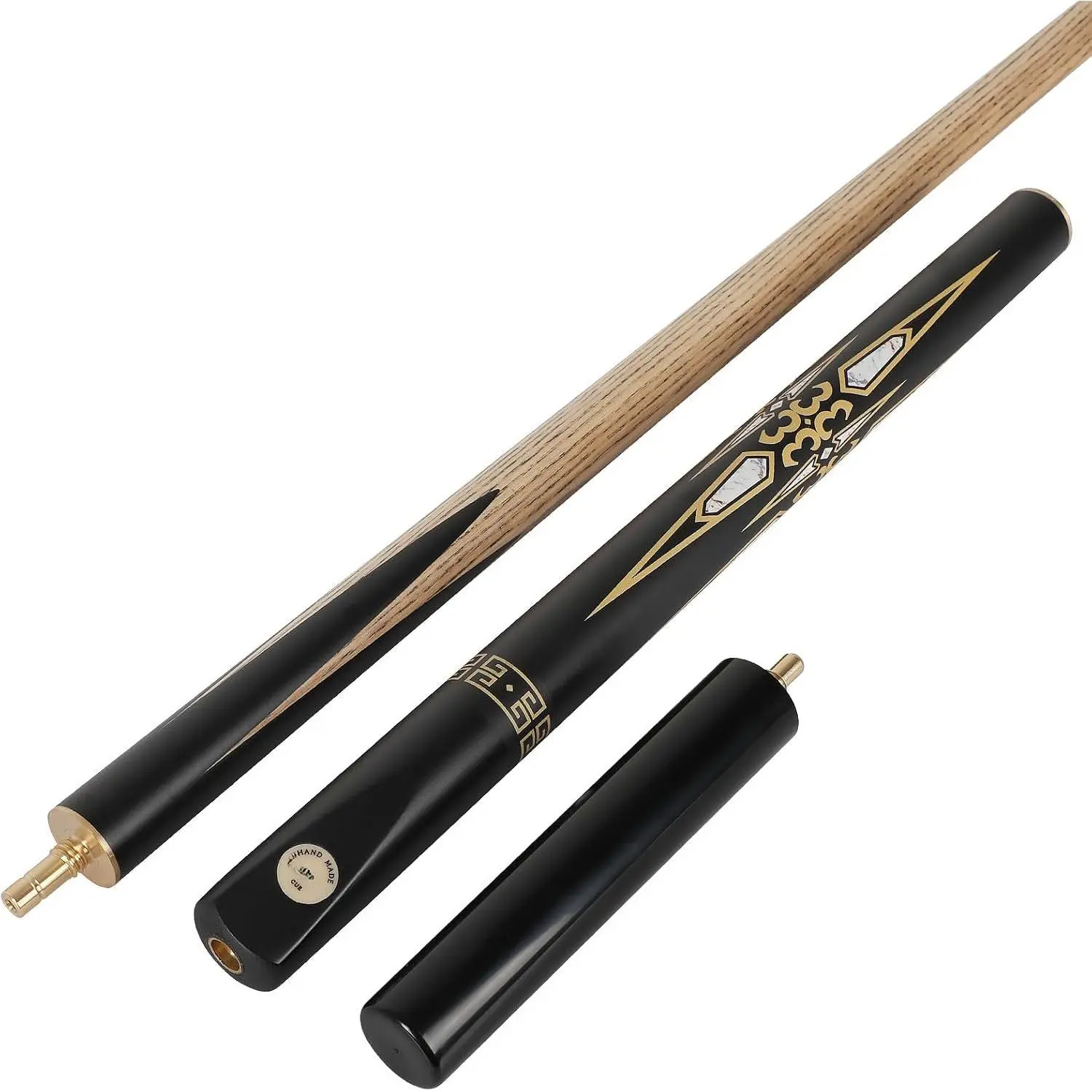 57 inch Professional  Snooker Cue Stick with Extension | For snooker  & bar , Hard cue case, Durable Ash  3/4 Classic Construction, 18 oz, 10mm leather tip, Copper joint