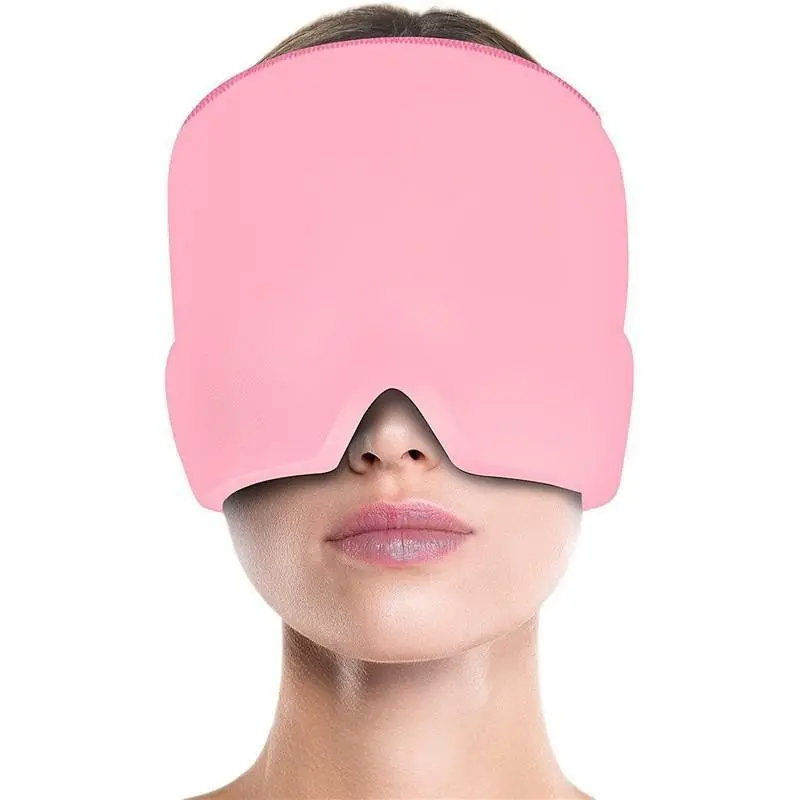 Gel Ice Head Wrap Cap, Cold Compress Head Cover for Daily Tension & Stress Comfort. Ideal for Home, Office & Night Use
