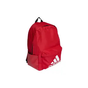 Adidas Classic Sport Badge Fabric Backpack for Men and Women, Unisex Red and White