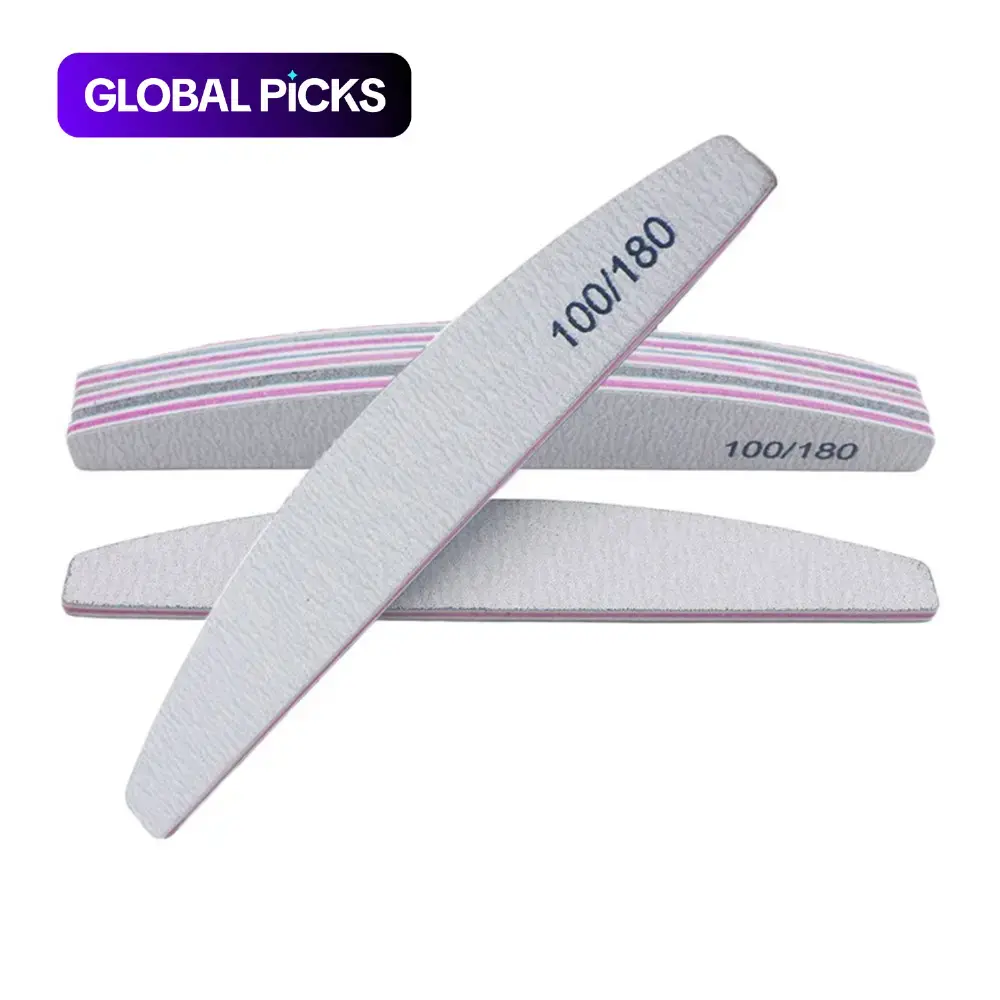 Professional Nail Files Set, Manicure Accessory Set, 100/180 Grit Dual-Sided Buffers, 5/10/25 Pcs Polishing Sticks, Manicure Tools for Home & Salon DIY Manicure Quality Finish, Nail Care, Nail Shaping & Art Kit #GLOBAL PICKS