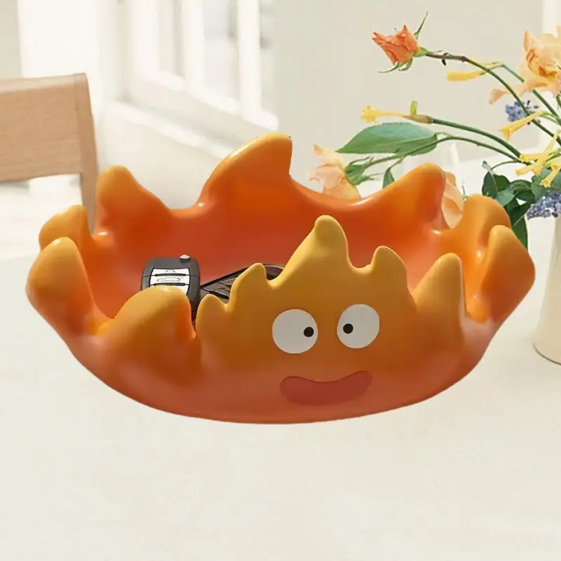 Cartoon Casper Flame Cute Key Holder Decorative Piece, Entryway Home Decoration, Living Room Ornament, Key Storage Organizer