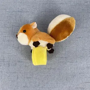 9*5CM Approx. Fluffy Squirrel Plush Stuffed Toy , Wrist Band Bracelet Gift Plush DOLL