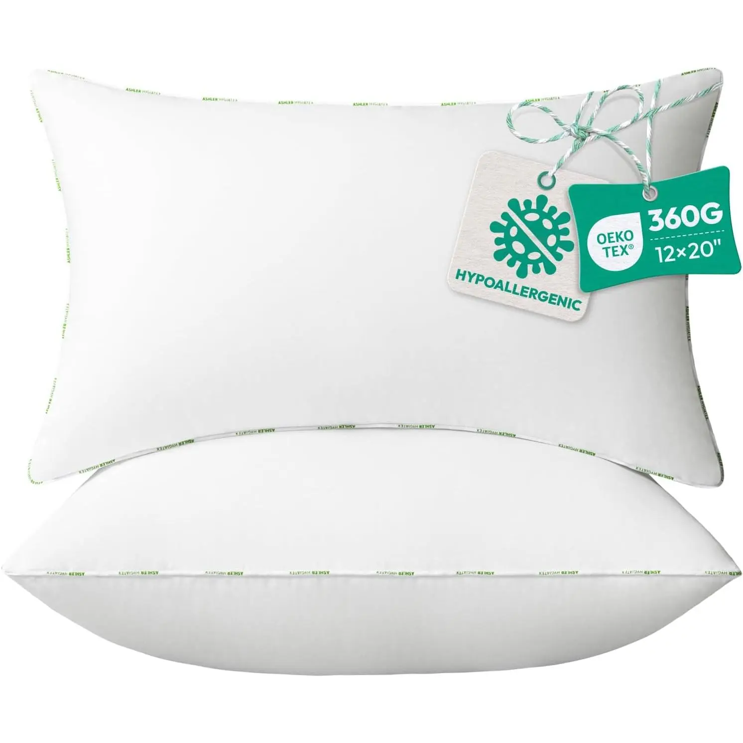 Throw Pillow Inserts,12 x 20 Pillow Insert Pack of 2,  Pillow | OEKO-TEX Certified, & Family Safe,Soft & Supportive,Indoor rative, Virgin Fiber,Lumber Pillow Inserts