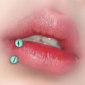 Magic Eye Puncture Jewelry: Titanium Steel Ear Cartilage Piercings, Lip Rings, and Lip Studs. Suitable for drinking and oil dripping. Niche piercing accessories for men and women, available in multiple colors